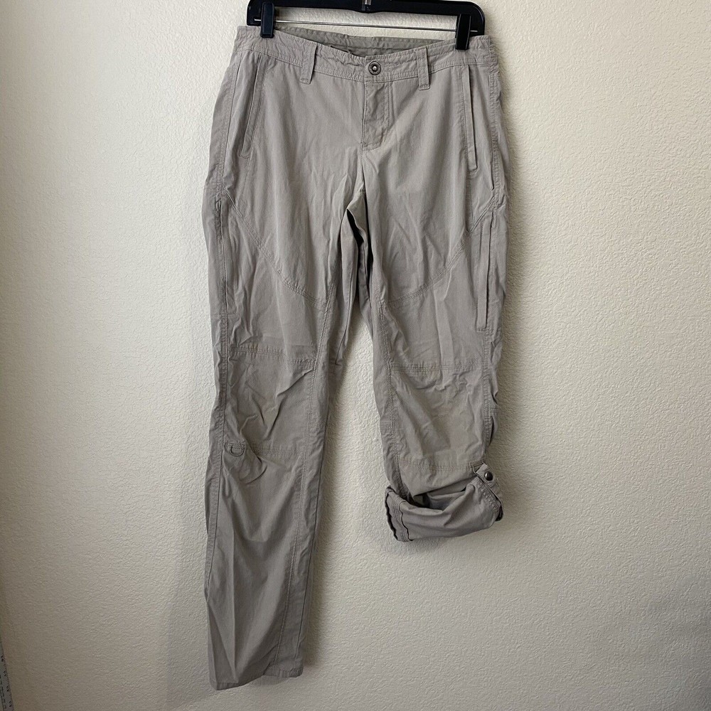 Kuhl Spire Roll-Up Womens Pants Size 8 Beige Active Hiking Style 6279